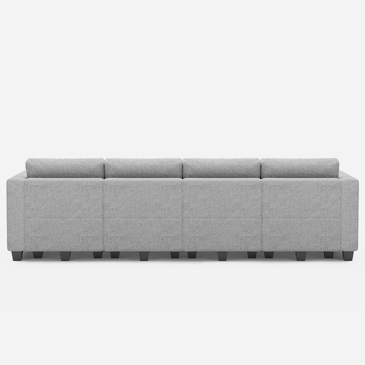 Belffin 8 Seats + 6 Sides Modular Weave Sleeper Sofa with Storage Seat