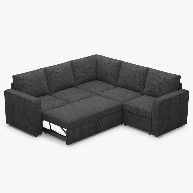 Belffin 5 Seats Modular Chenille Pull-out Sofa