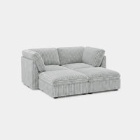 Cloud-Gray-/-Corduroy-4-Seat-Pit-Sectional