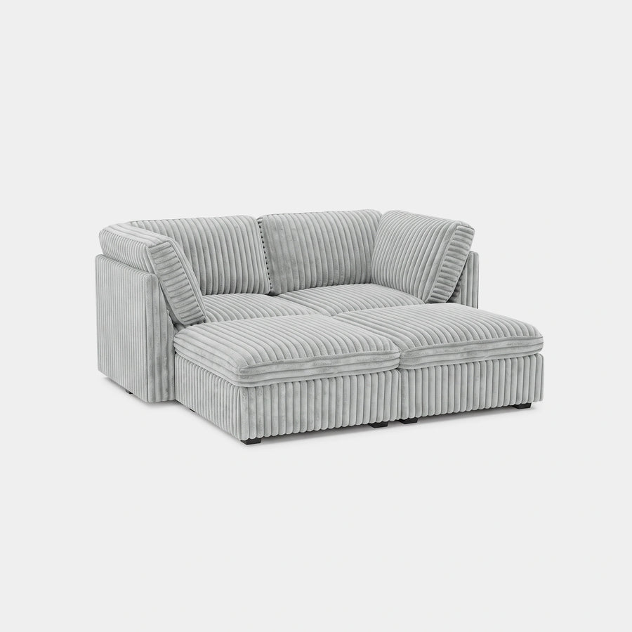 Cloud-Gray-/-Corduroy-4-Seat-Pit-Sectional
