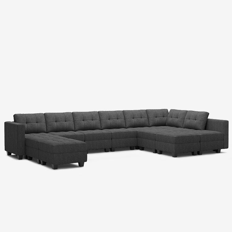 Belffin 12 Seats + 10 Sides Modular Weave Sofa with Storage Seat