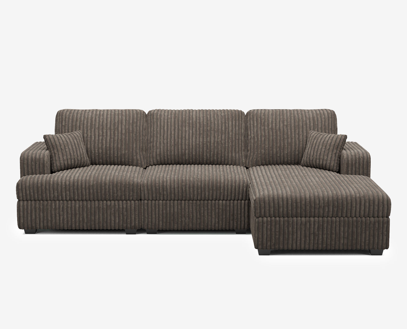 Belffin 3 Seats Oversized Wide-Ribbed Corduroy Sofa