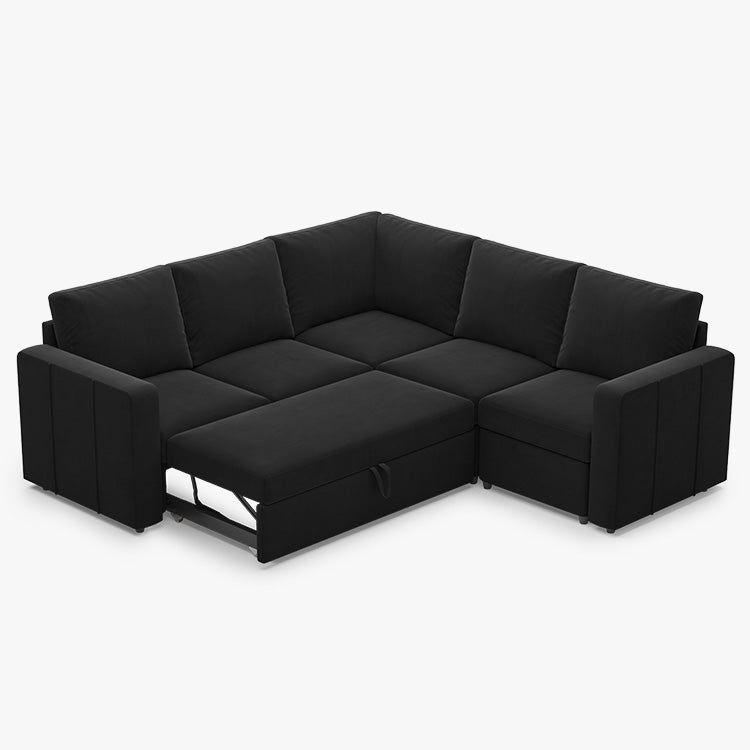 Belffin 5 Seats Modular Velvet Pull-out Sleeper Sofa