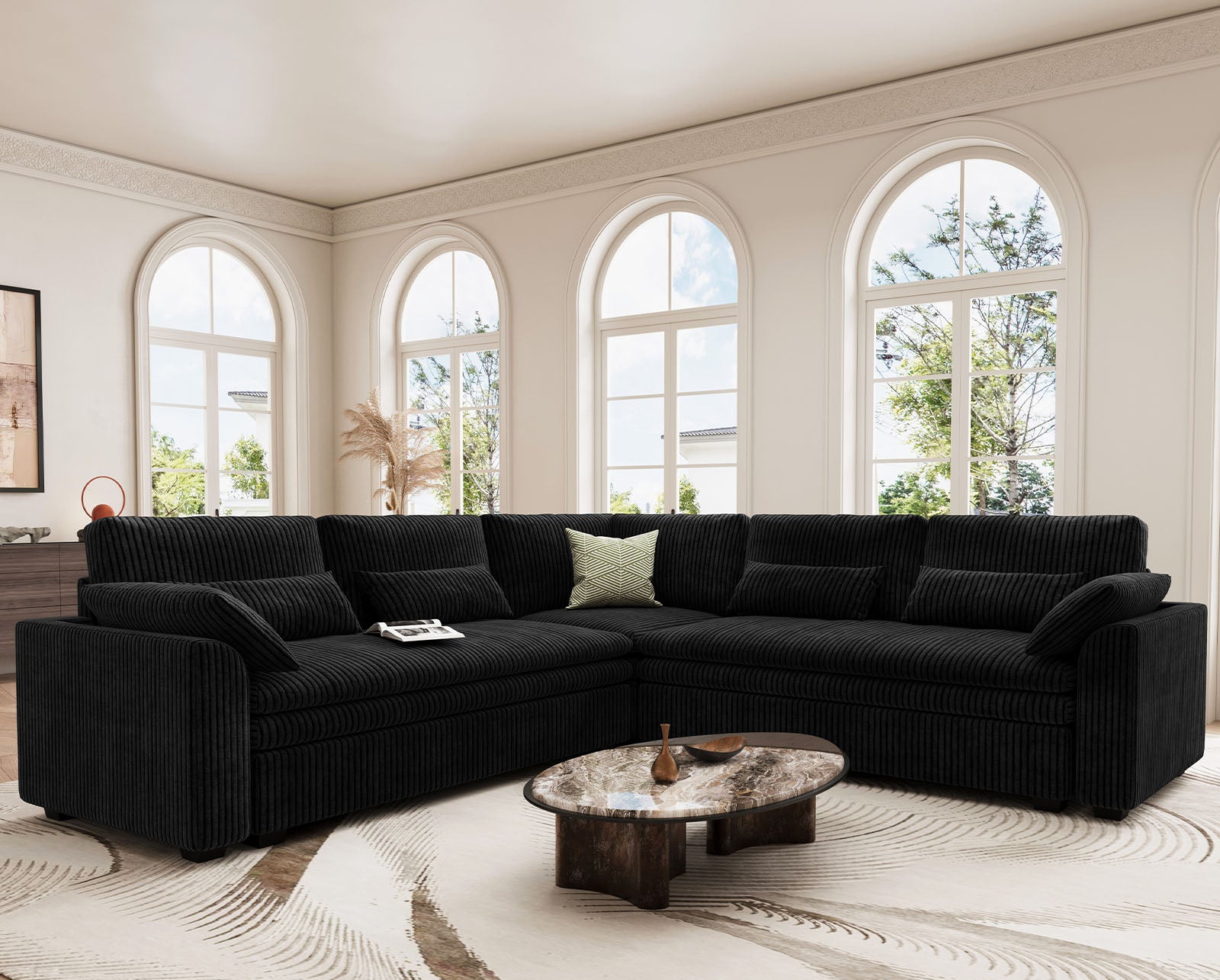 Vayla Oversized Cloud 6 Seats Corner Sofa