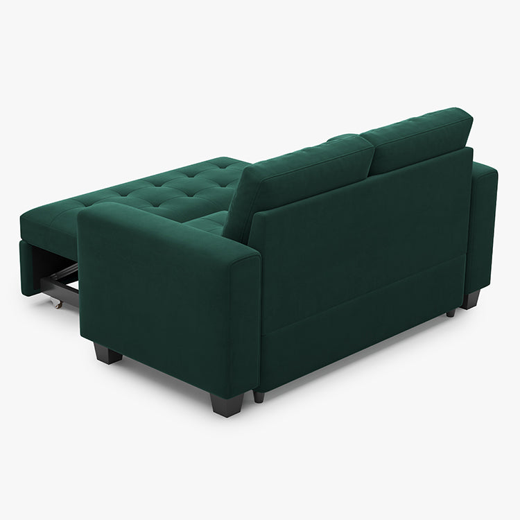 Belffin 4 Seats Modular Velvet Tufted Pull-out Loveseat Sofa