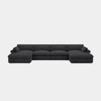 Graphite-Grey-/-Chenille-6-Seat-U-Shaped-Sectional