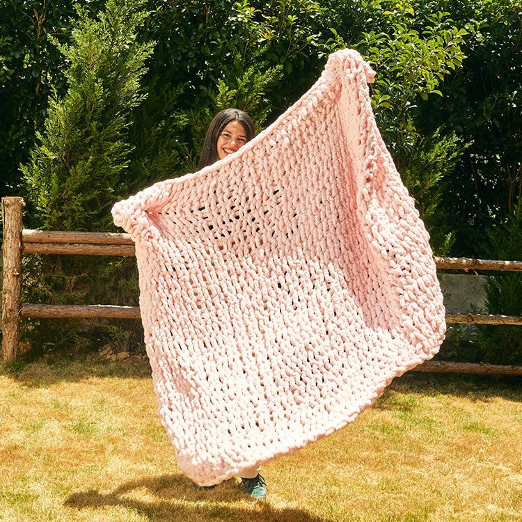 Belffin Soft Thick Yarn Cable Knit Blanket