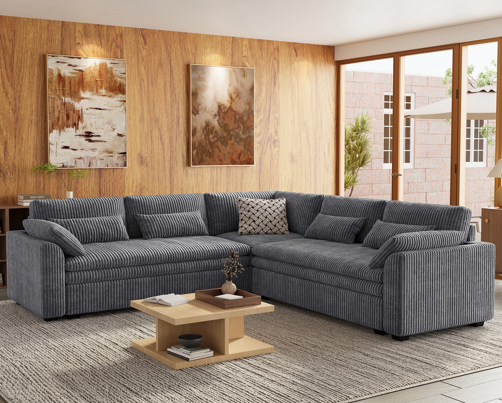 Vayla Oversized Cloud 6 Seats Corner Sofa