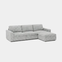 Cloud-Gray-/-Corduroy-4-Seat-L-Shaped-Sectional