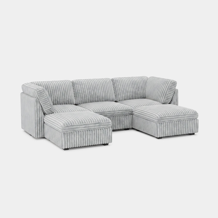Cloud-Gray-/-Corduroy-5-Seat-U-Shaped-Open-Sectional
