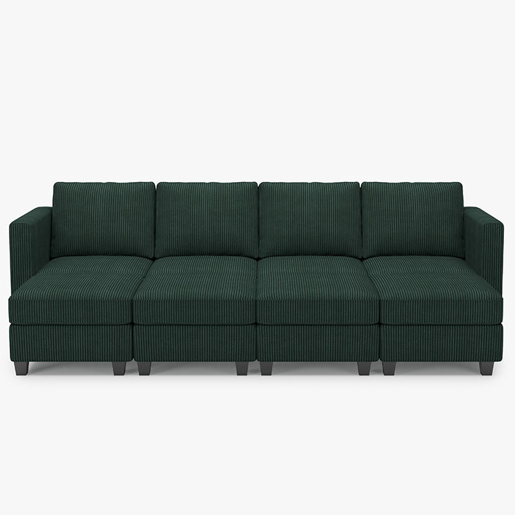 Belffin 8 Seats + 6 Sides Modular Corduroy Sleeper Sofa with Storage Seat