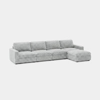 Cloud-Gray-/-Corduroy-5-Seat-L-Shaped-Sectional