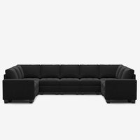 Onyx-Black-/-Velvet-9-Seat-U-Shaped-Sectional