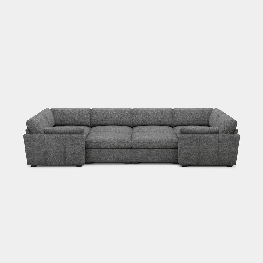 Silver-Grey-/-Chenille-8-Seat-Wraparound-Pit-Sectional