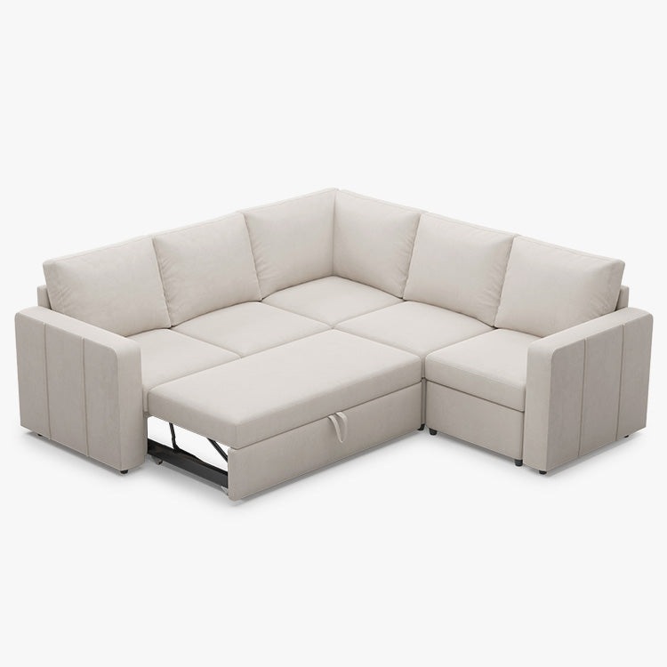 Belffin 5 Seats Modular Velvet Pull-out Sleeper Sofa