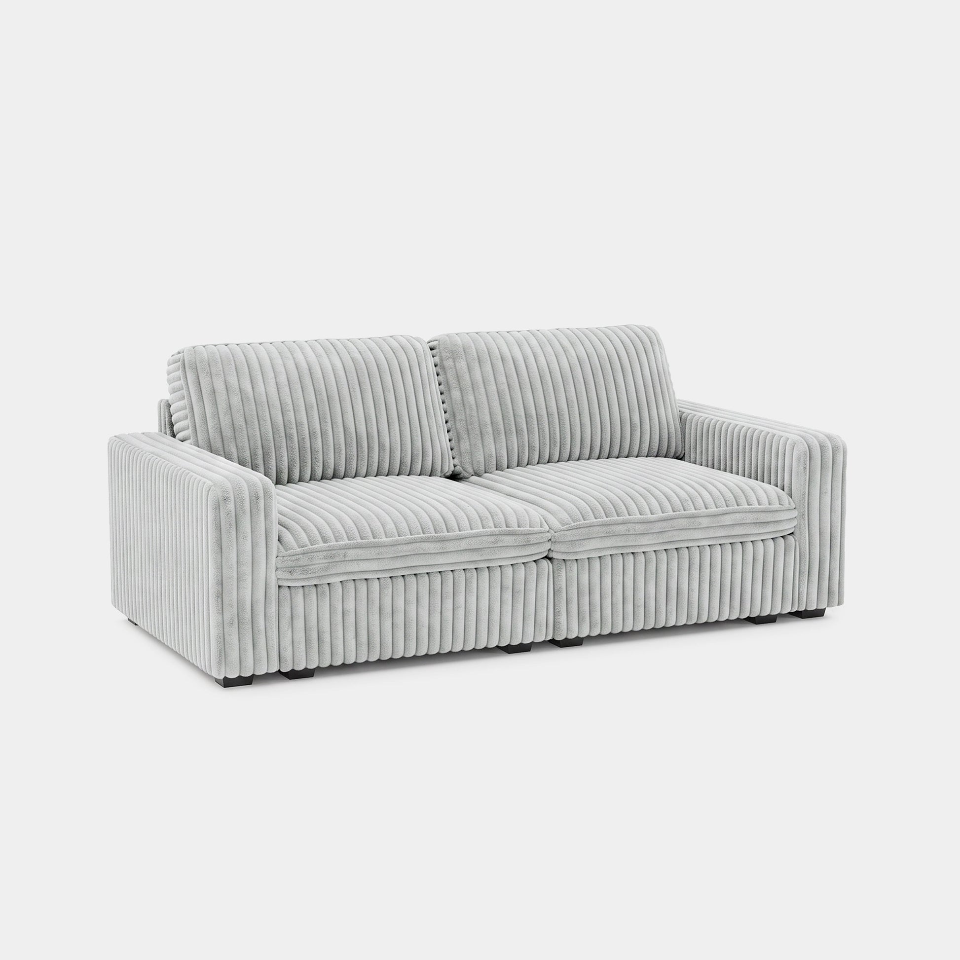 Cloud-Gray-/-Corduroy-Loveseat