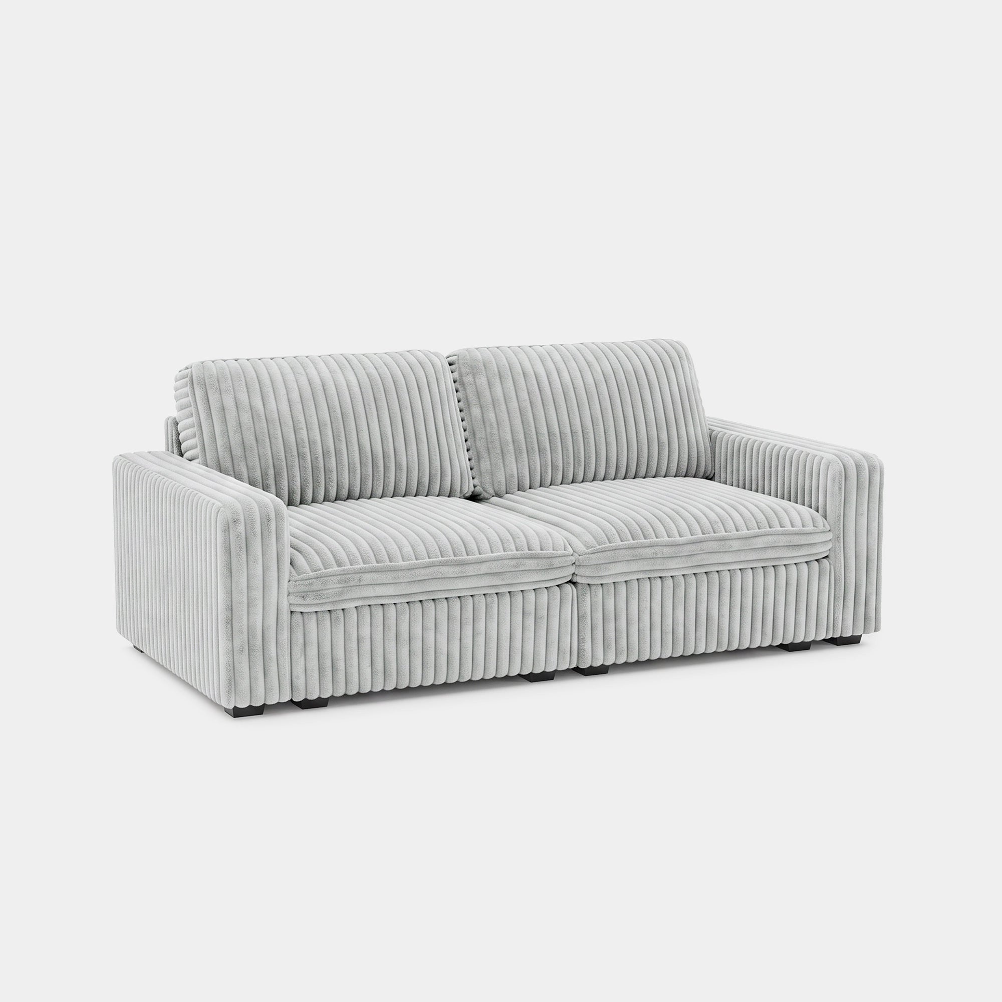 Cloud-Gray-/-Corduroy-Loveseat