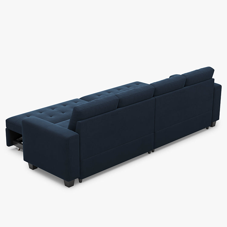 Belffin 4 Seats Modular Velvet Tufted Pull-out Sofa