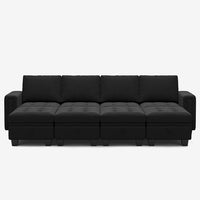 Onyx-Black-/-Velvet-8-Seat-Open-Pit-Sectional