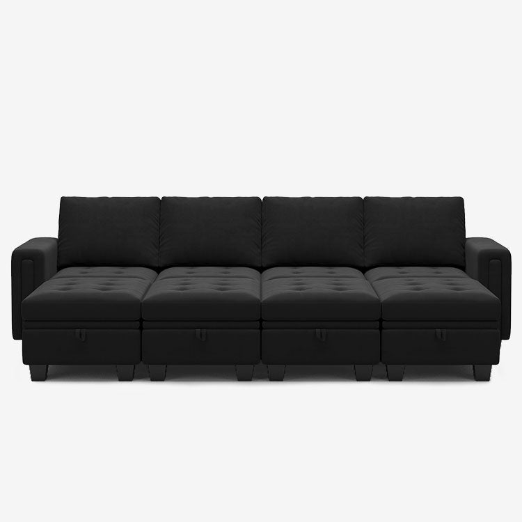 Onyx-Black-/-Velvet-8-Seat-Open-Pit-Sectional