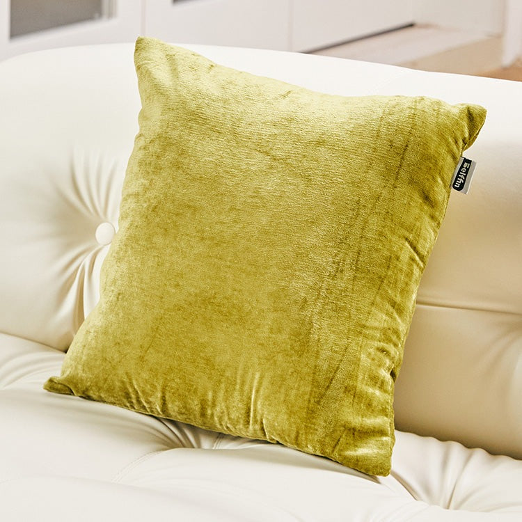 Belffin Olive Green Chenille Throw Pillow - Set of 2