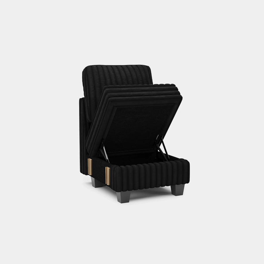 Piano-Black-/-Faux-Rabbit-Fur-Corduroy-Module-Seat