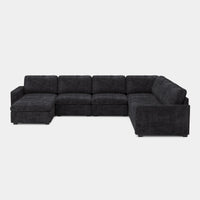 Graphite-Grey-/-Chenille-7-Seat-U-Shaped-Sectional