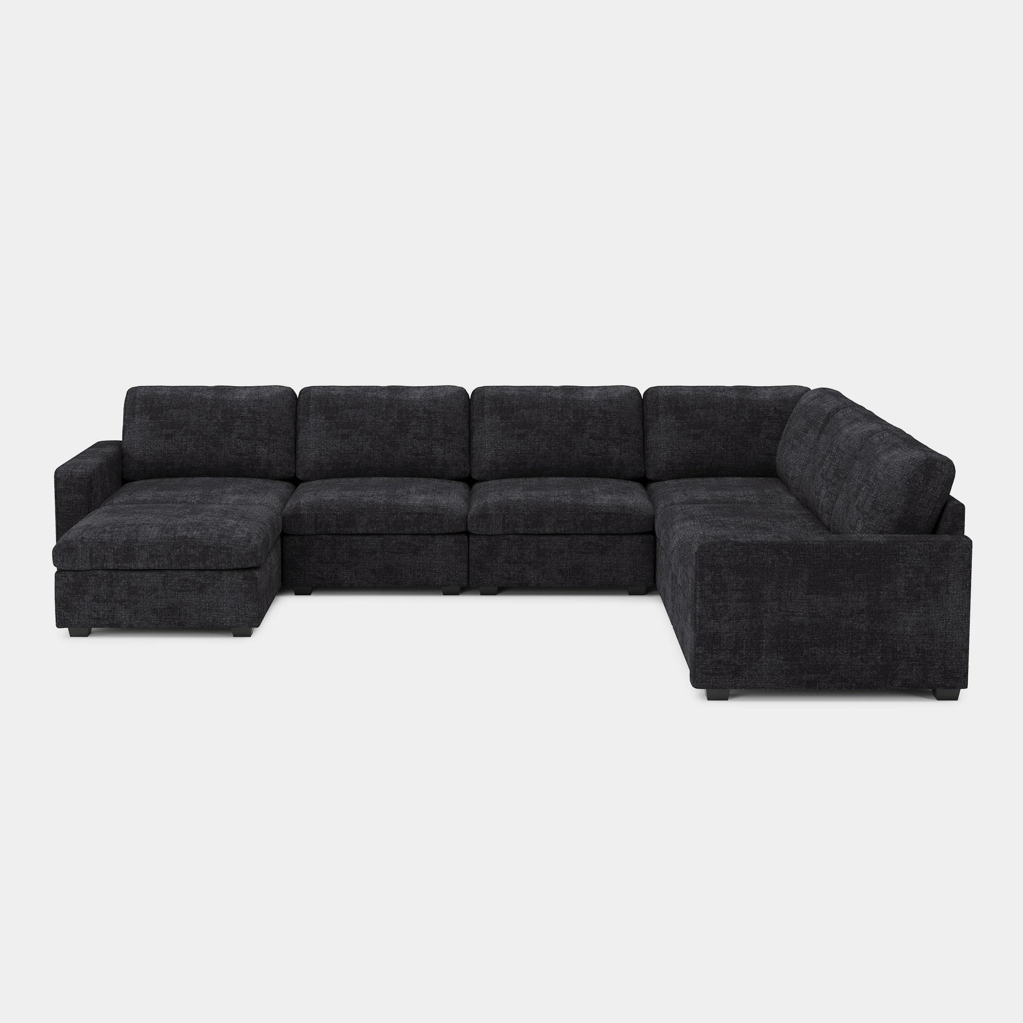 Graphite-Grey-/-Chenille-7-Seat-U-Shaped-Sectional