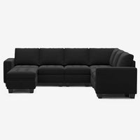 Onyx-Black-/-Velvet-7-Seat-U-Shaped-Sectional