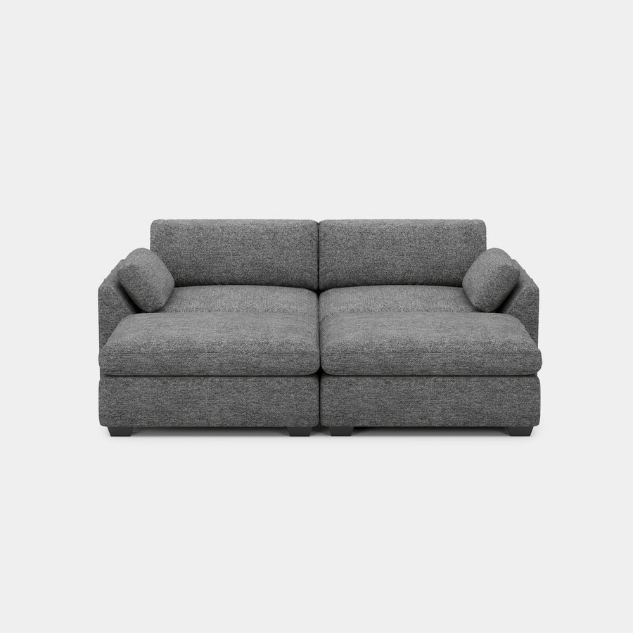 Silver-Grey-/-Chenille-4-Seat-Pit-Sectional