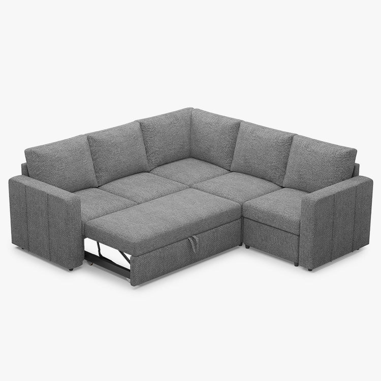 Belffin 5 Seats Modular Chenille Pull-out Sofa