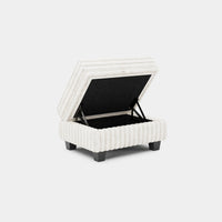 White-Beige-/-Faux-Rabbit-Fur-Corduroy-Module-Ottoman