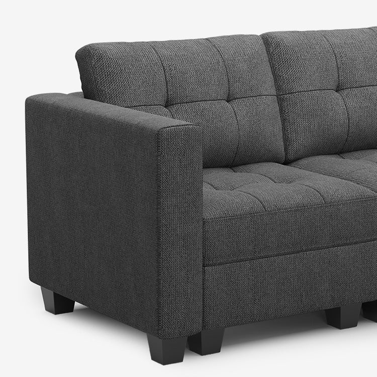 Belffin 5 Seats + 6 Sides Modular Weave Sofa with Storage Seat