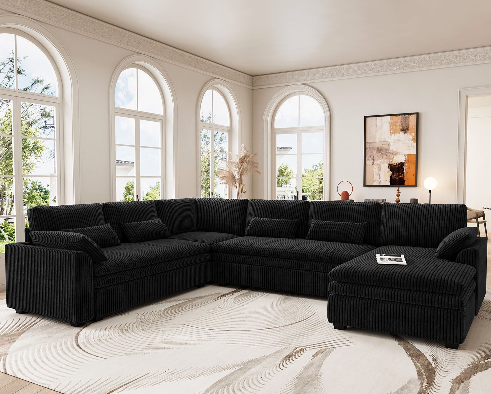 Vayla Oversized Cloud 6 Seats Sofa with Chaise