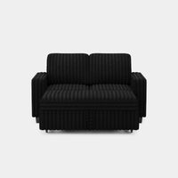 Piano-Black-/-Faux-Rabbit-Fur-Corduroy-Pullout-Loveseat