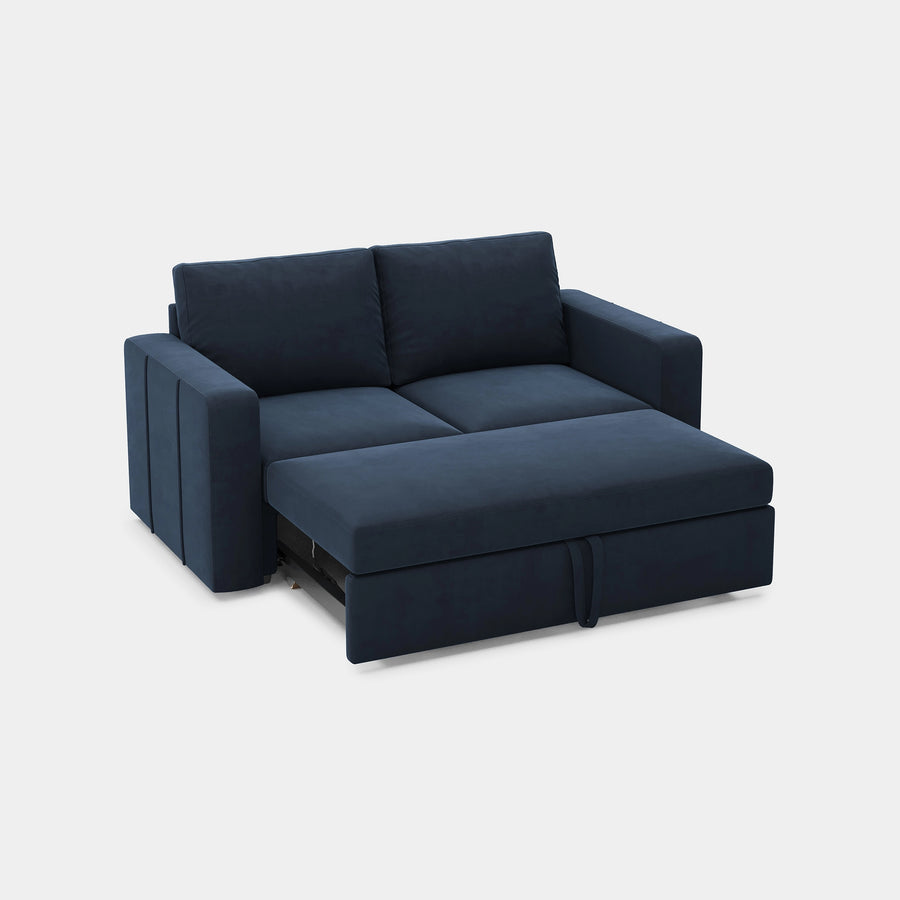 Navy-Blue-/-Velvet-Module-Pullout-Loveseat