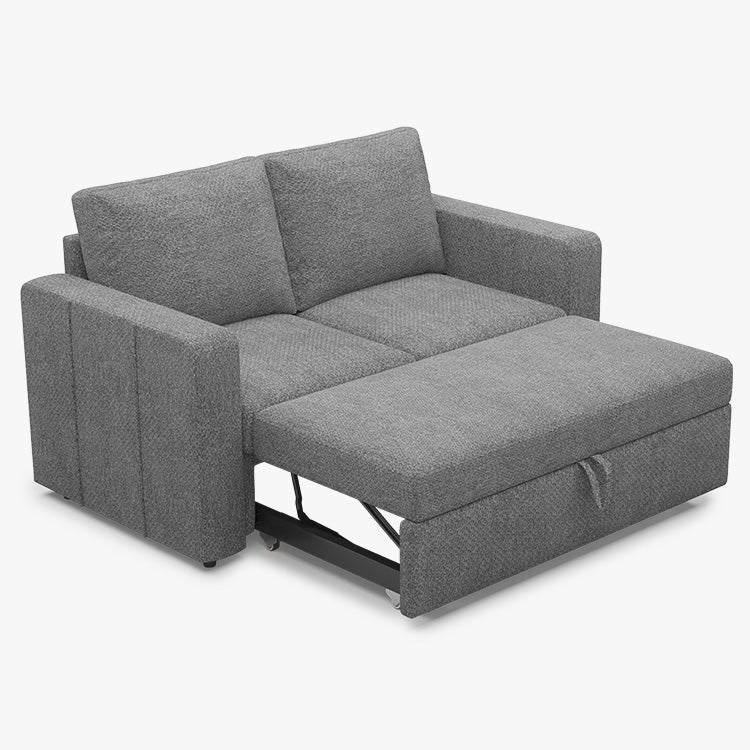 Belffin 2 Seats Modular Chenille Pull-out Loveseat Sofa