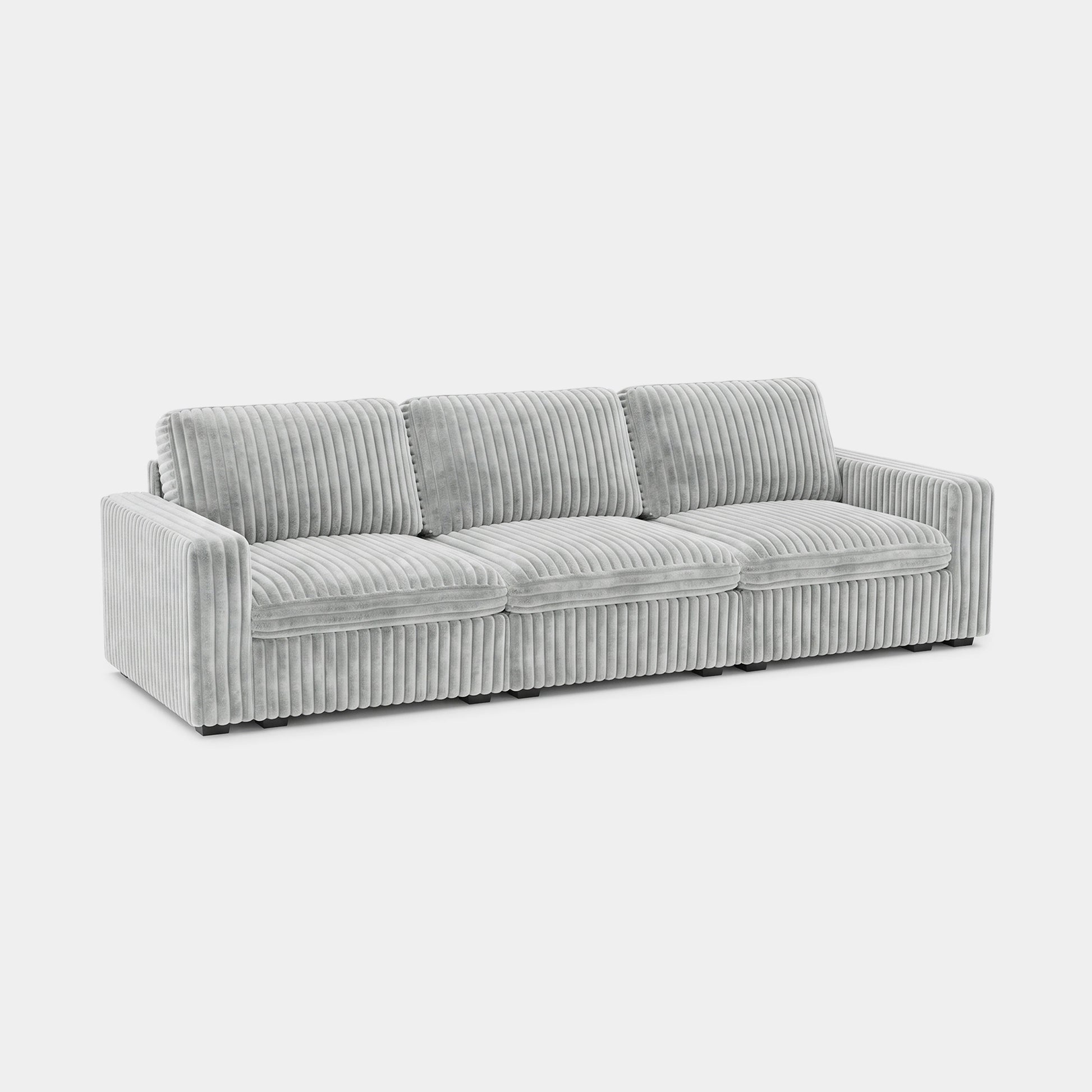 Cloud-Gray-/-Corduroy-3-Seat-Sofa
