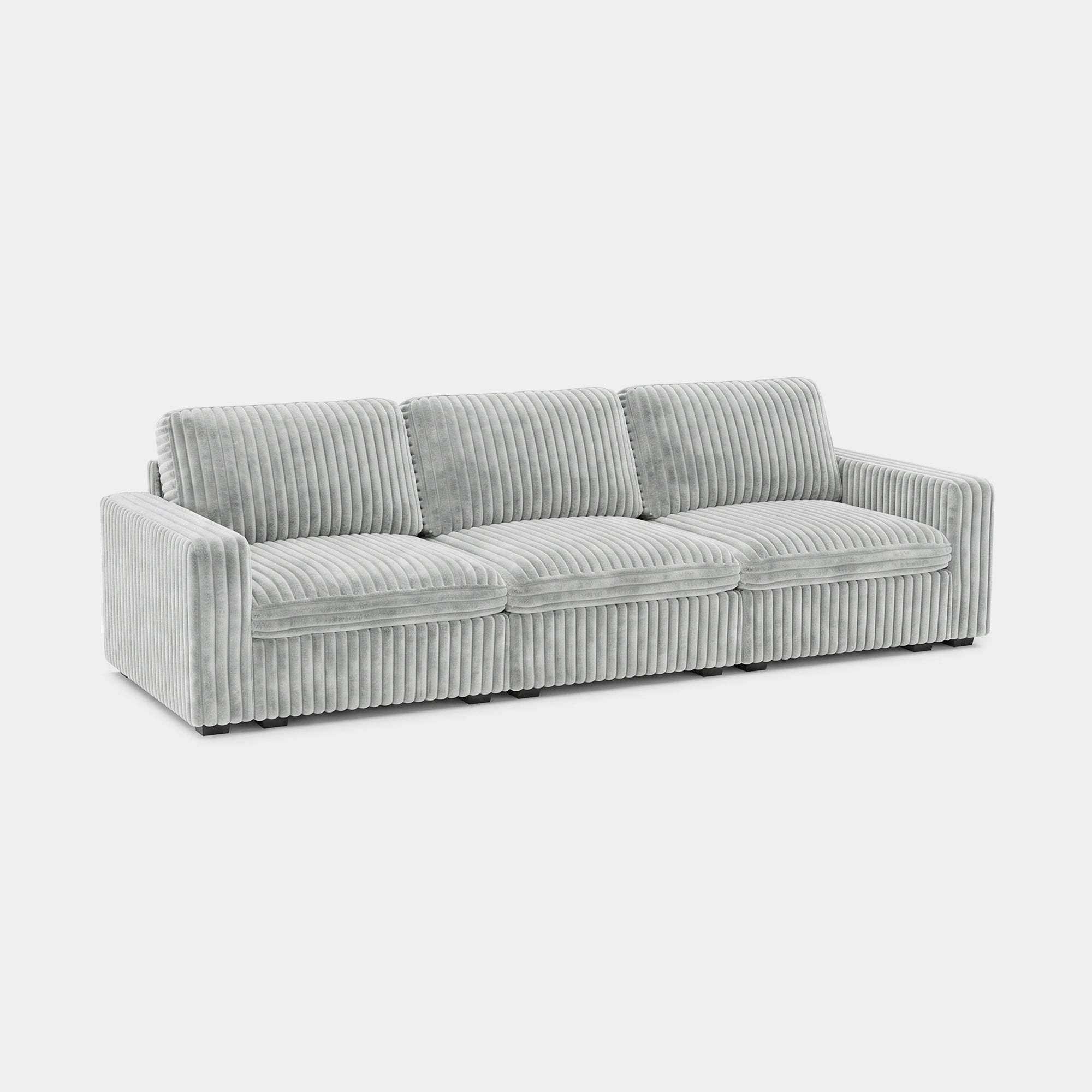 Cloud-Gray-/-Corduroy-3-Seat-Sofa