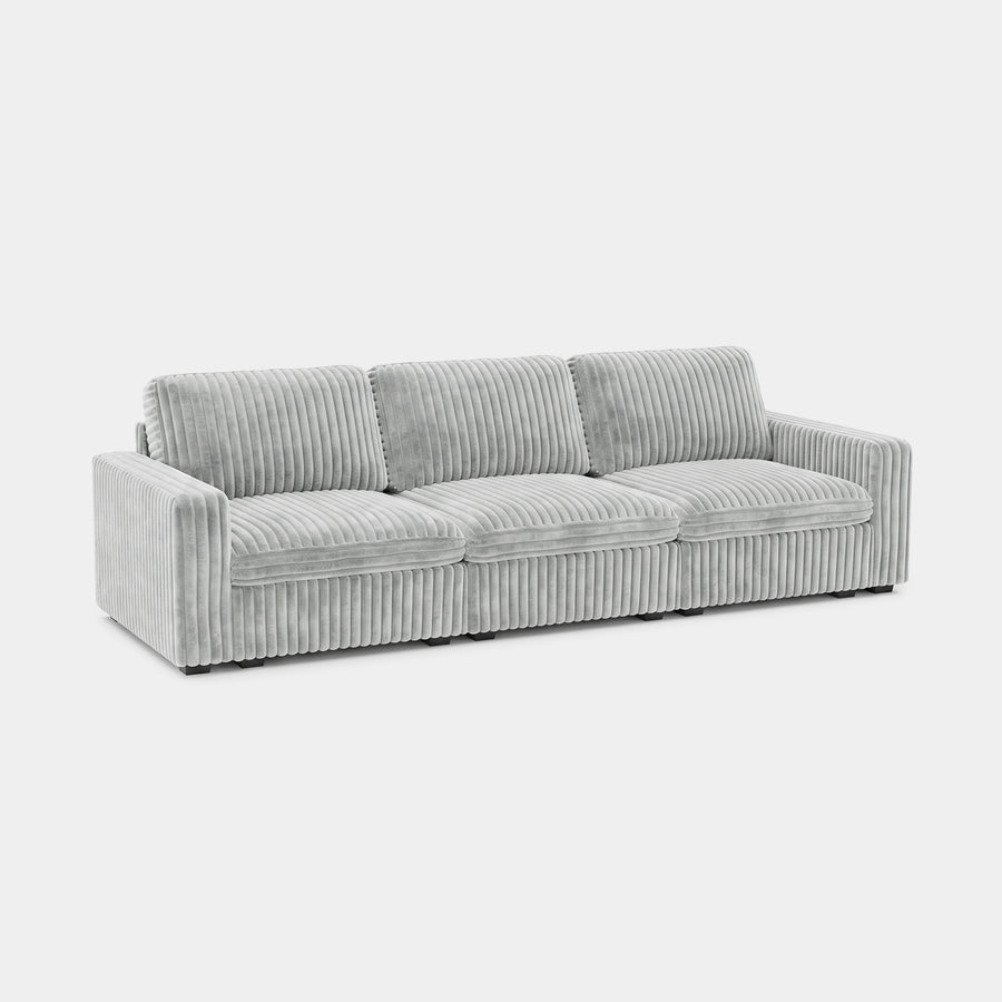 Cloud-Gray-/-Corduroy-3-Seat-Sofa