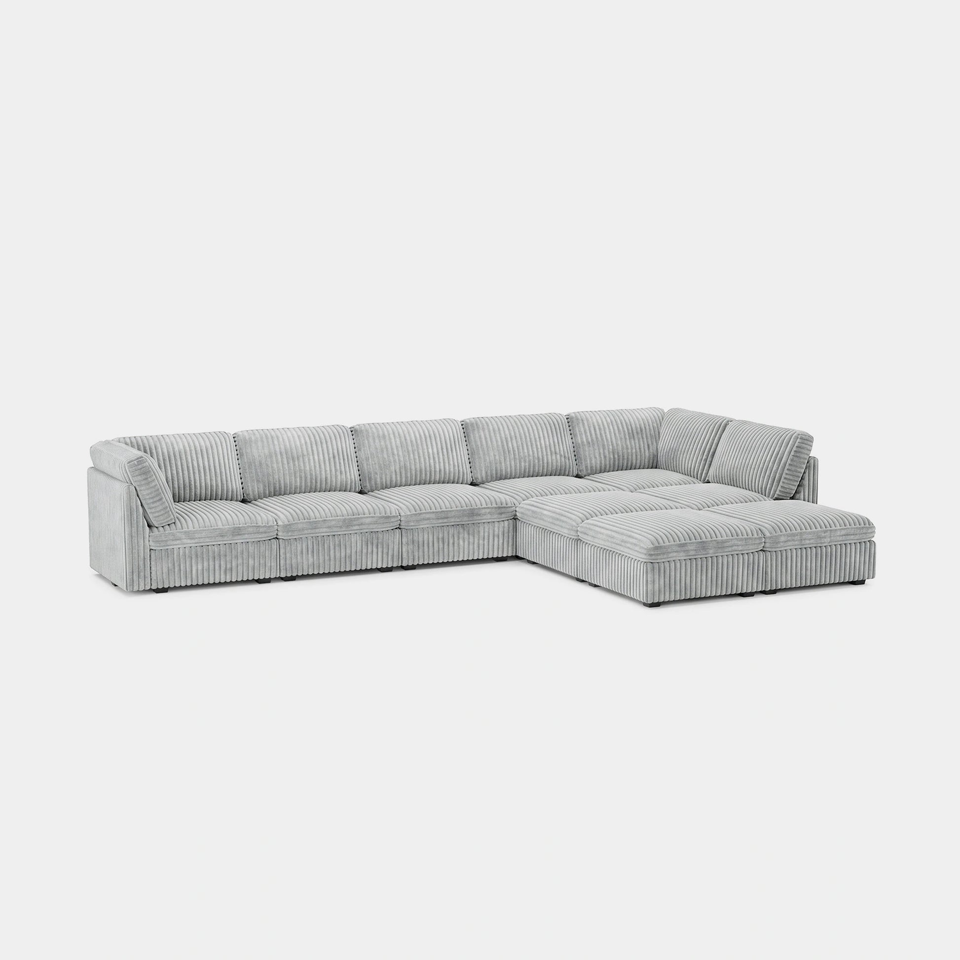 Cloud-Gray-/-Corduroy-9-Seat-L-Shaped-Sectional