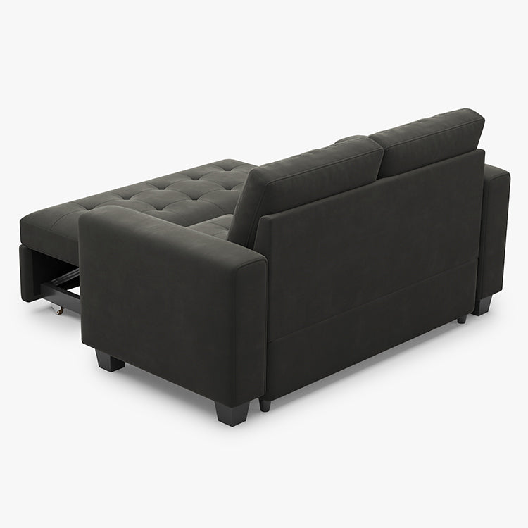 Belffin 4 Seats Modular Velvet Tufted Pull-out Loveseat Sofa