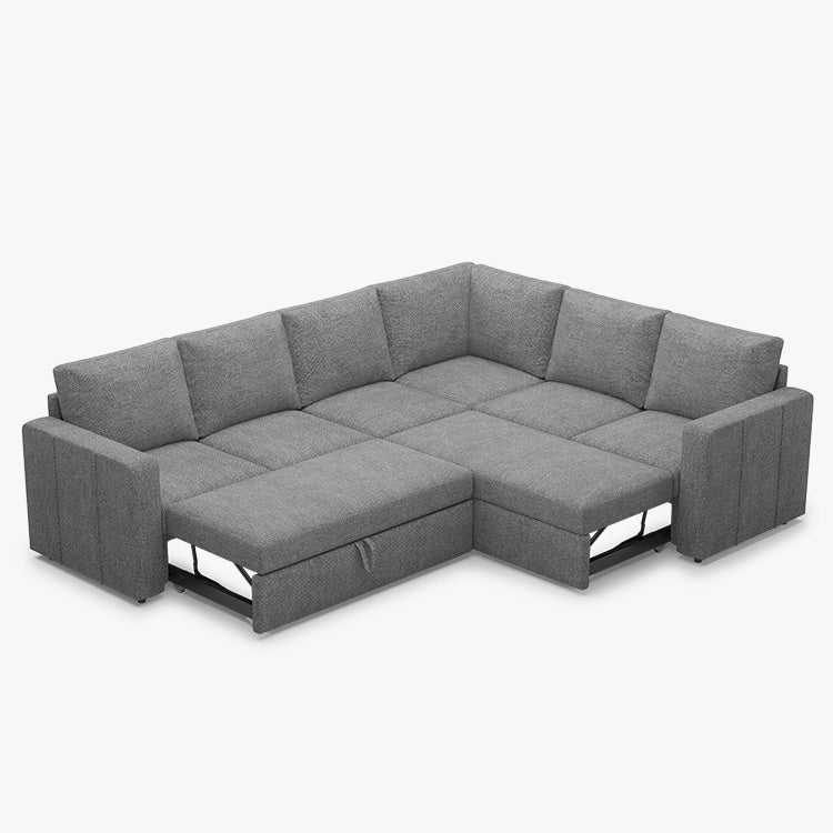 Belffin 6 Seats Modular Chenille Pull-out Sofa