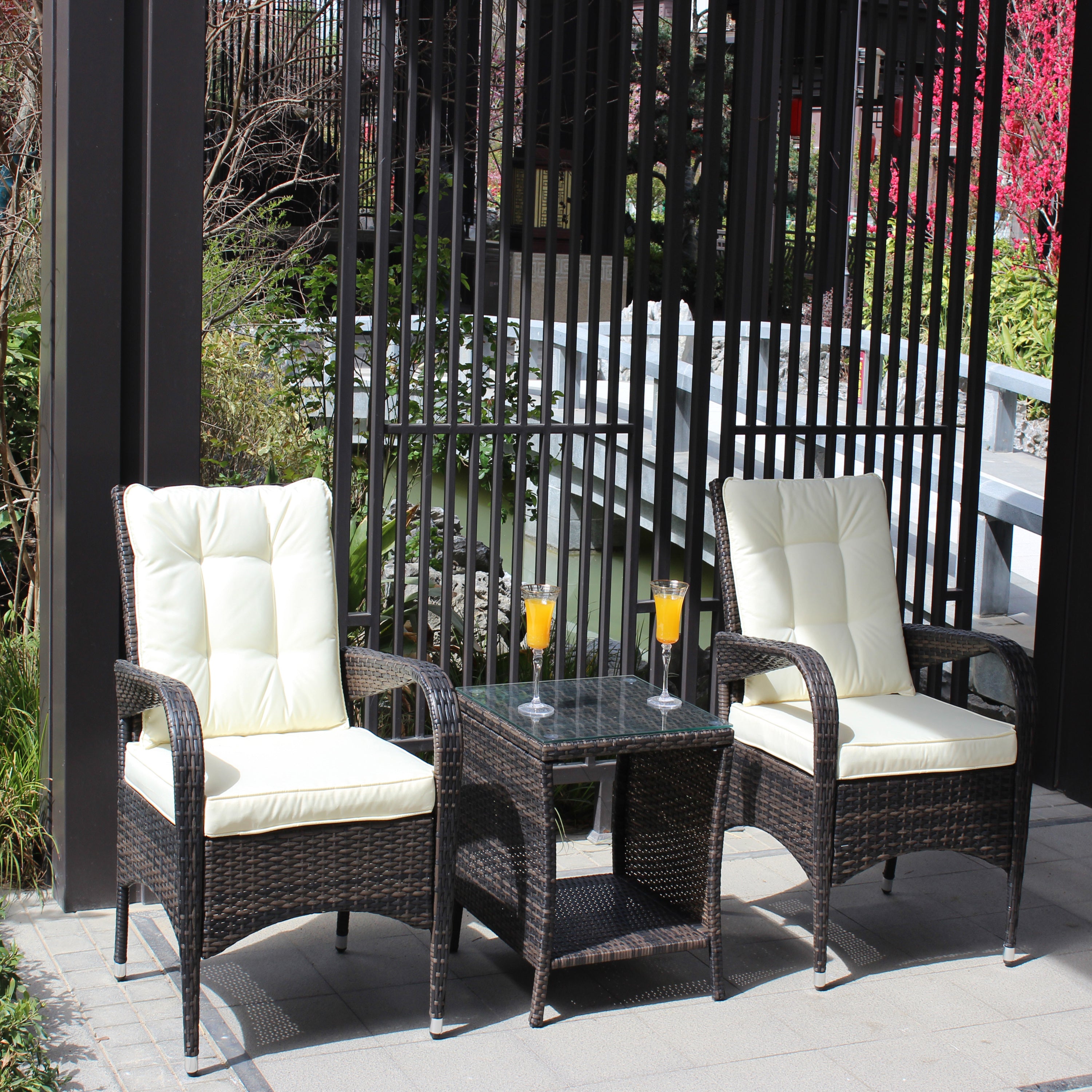 Mariva 3 Piece Patio Conversation Sofa Set