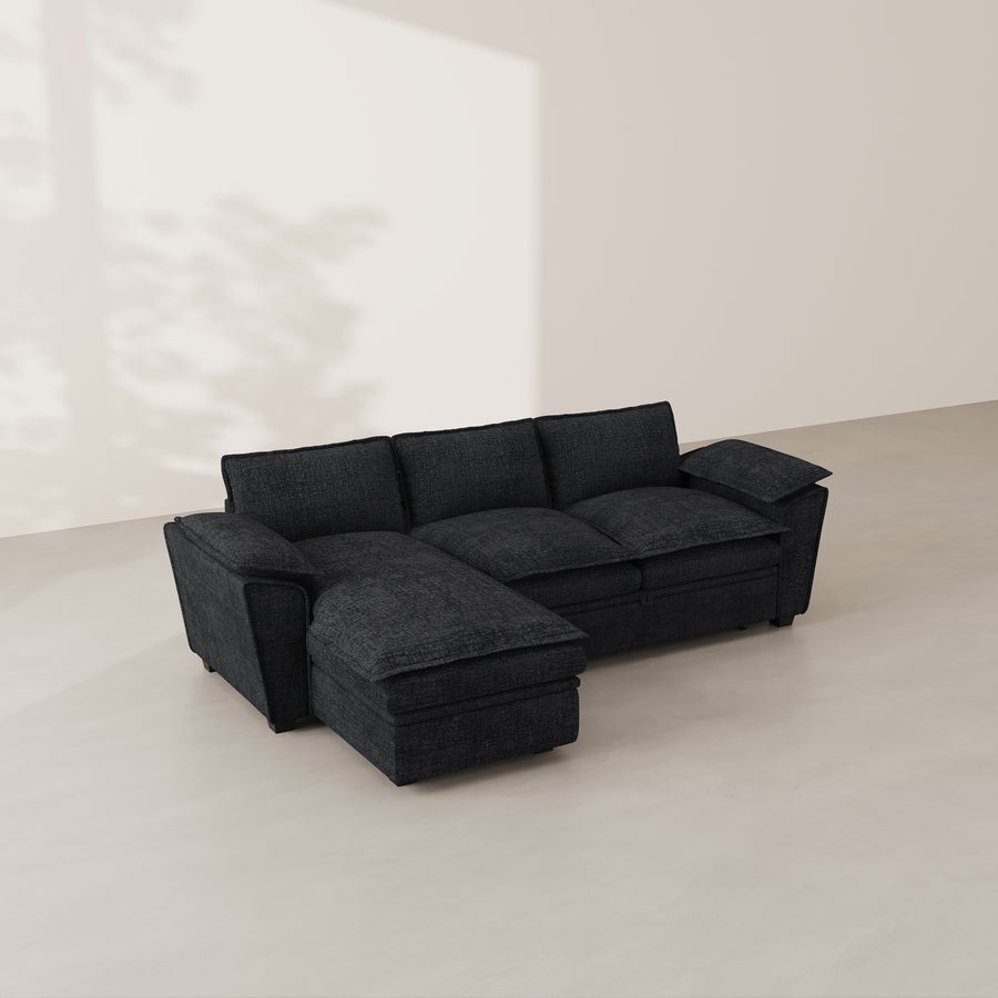 Graphite-Grey-/-Chenille-3-Seat-Left-Chaise-Sectional