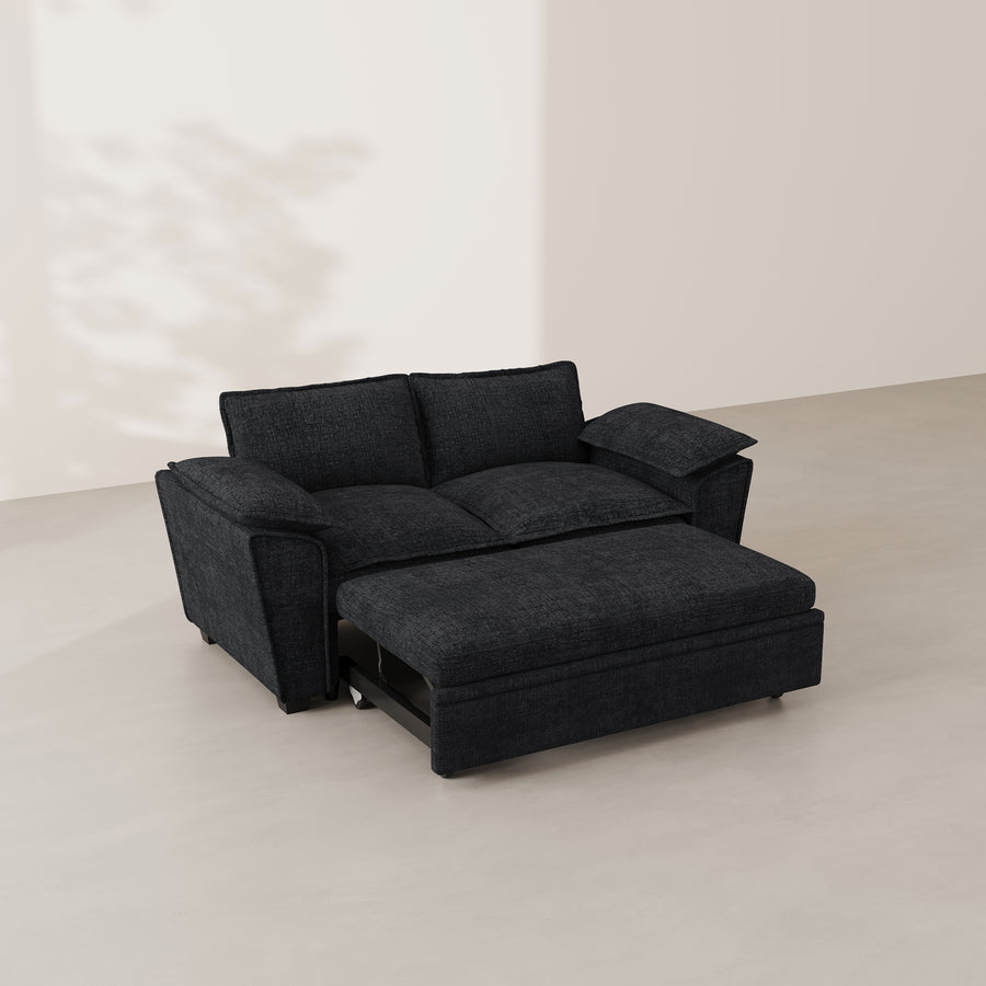 Graphite-Grey-/-Chenille-Pullout-Loveseat