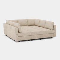 Ivory-Beige-/-Corduroy-9-Seat-Pit-Sectional