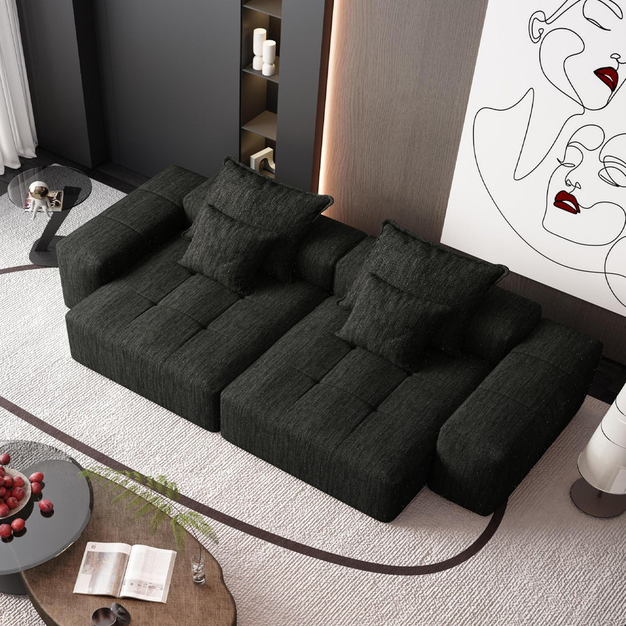 Graphite-Gray-/-Chenille-Loveseat