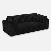 Piano-Black-/-Faux-Rabbit-Fur-Corduroy-Loveseat