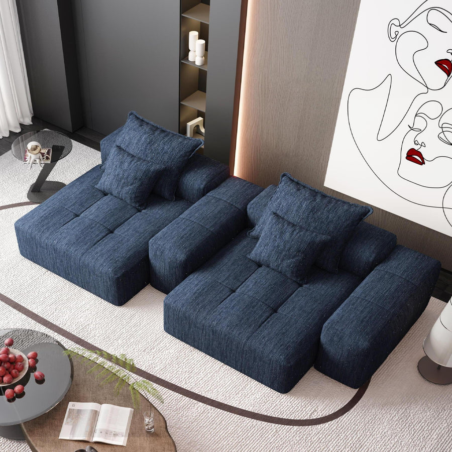 Prussian-Blue-/-Chenille-Loveseat